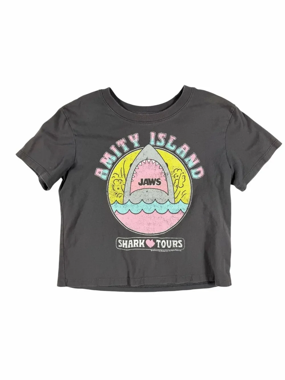 Gap Kids Jaws Amity Island Graphic T-Shirt Gray Size L (10)